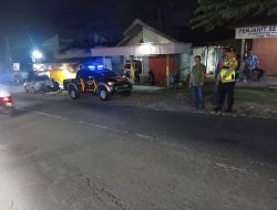 Tabrakan Motor dan Mobil di Pracimantoro, Satu Luka Polisi  Evakuasi Korban dan Amankan TKP